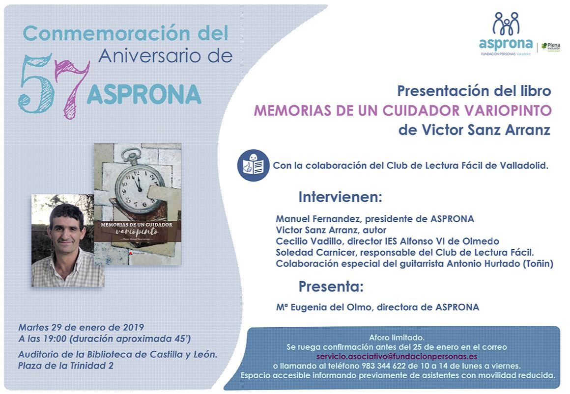 ASPRONA cumple 57 años en su labor pionera de atención a personas con discapacidad intelectual y sus familias en Valladolid