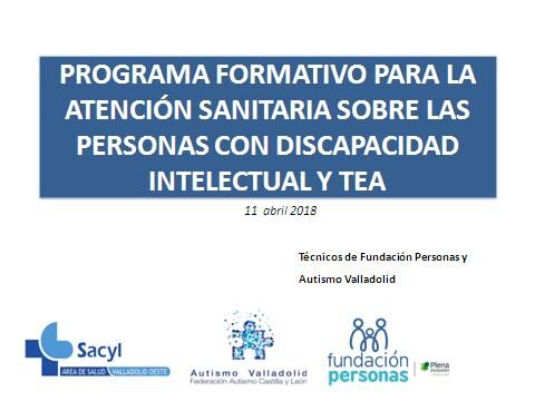 Programa formativo para la atención sanitaria sobre las personas con discapacidad intelectual y Tea