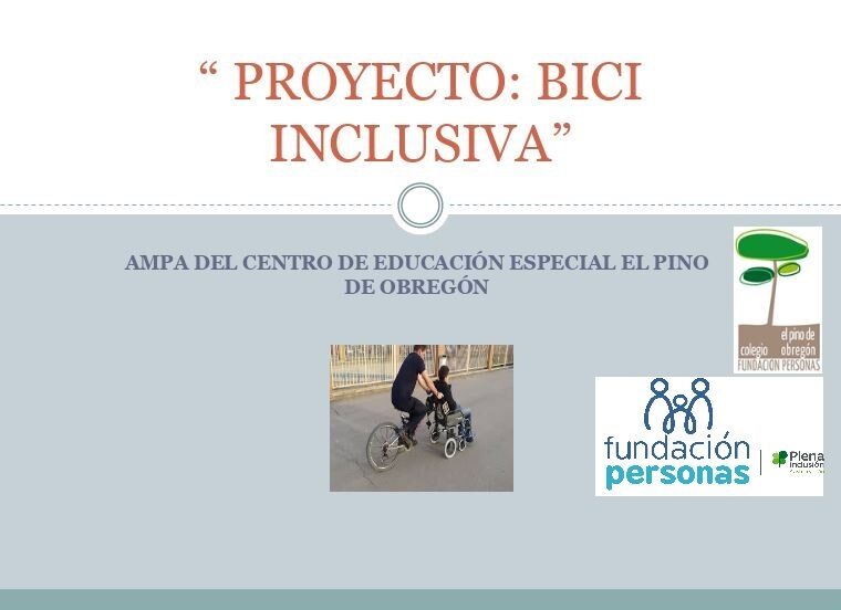 El AMPA de El Pino de Obregón-Fundación Personas impulsa el proyecto Bici Inclusiva y pide colaboración al Ayuntamiento de Valladolid
