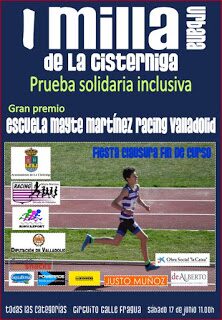 La I Milla Inclusiva y Solidaria Escuela de atletismo Mayte Martínez Racing Valladolid hace entrega de 1200 euros a Fundación Personas –ASPRONA