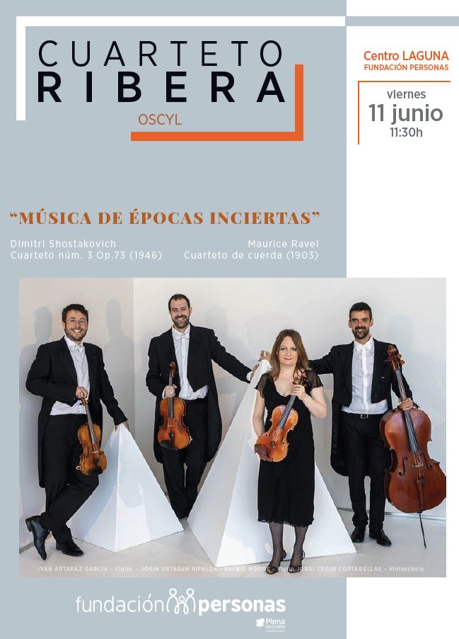 El Cuarteto Ribera comparte música y emoción en el centro Laguna-Fundación Personas