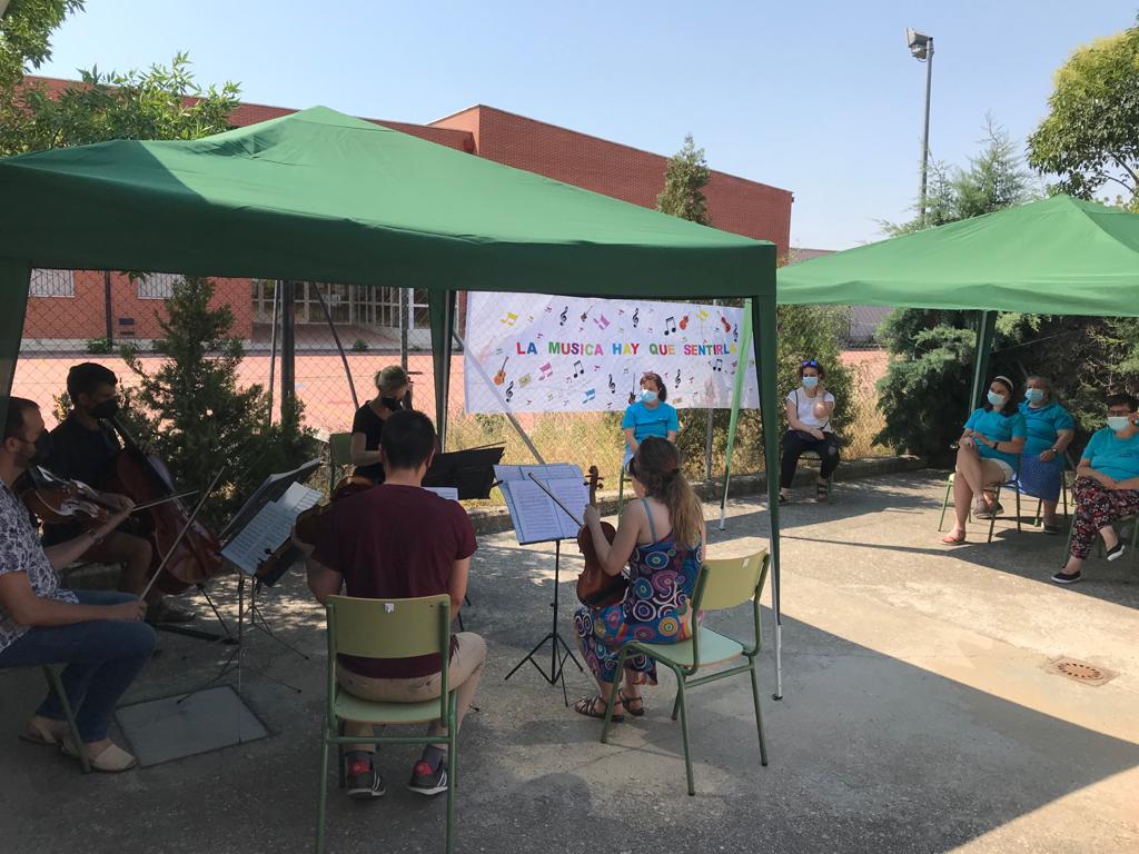 Concierto del  Cuartero Ribera en el Taller Ocupacional de Cigales